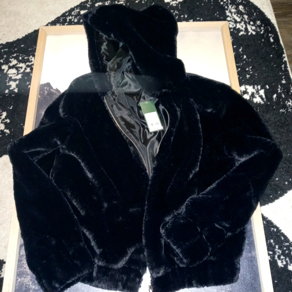 Faux fur jacket